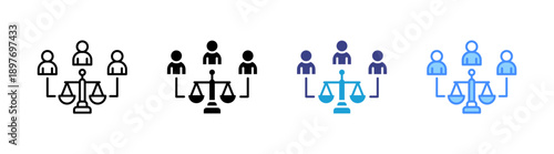 Representation icon set multiple style collection