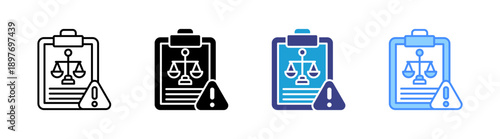 Lawsuit   icon set multiple style collection