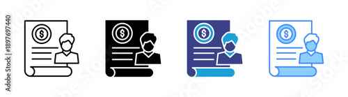 Cost Per Lead  icon set multiple style collection