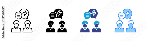 Dispute icon set multiple style collection