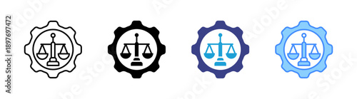 Legal Services icon set multiple style collection