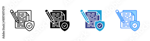 Prenuptial Agreement icon set multiple style collection