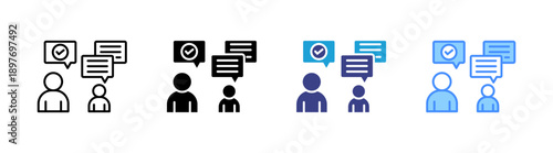 Advice icon set multiple style collection