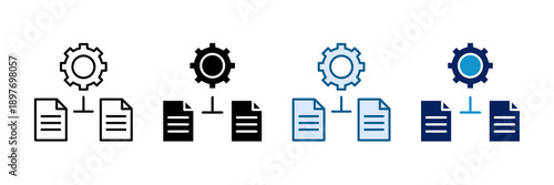 Filing System Icon Set Multiple Style Collection