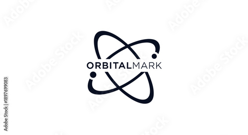Orbitalmark Atom Logo Design Element.