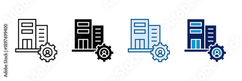 Office Manager Icon Set Multiple Style Collection