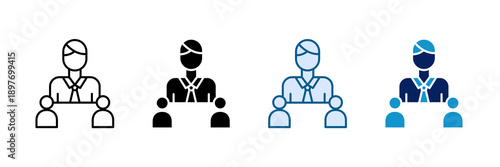 People Manager Icon Set Multiple Style Collection