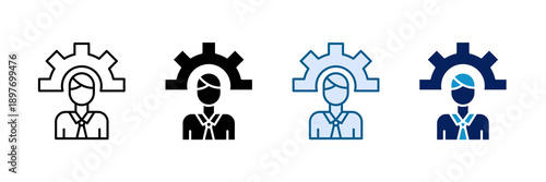 Manager Control Icon Set Multiple Style Collection