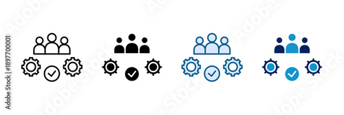 Human Resources Management Icon Set Multiple Style Collection