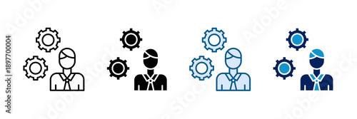 Employee Management Icon Set Multiple Style Collection