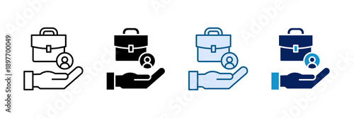Employee Support Icon Set Multiple Style Collection