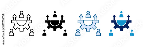 Team Development Icon Set Multiple Style Collection