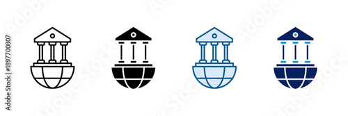 International Politics Icon Set Multiple Style Collection