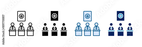 Election Candidate Icon Set Multiple Style Collection