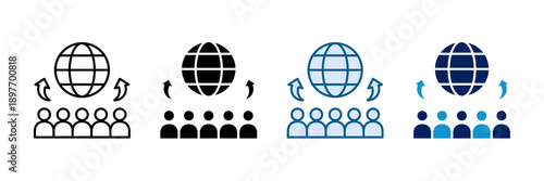 Civic Engagement Icon Set Multiple Style Collection