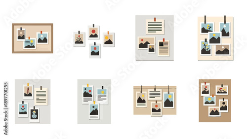 Collage of Photos on Corkboard and Magnetic Surface