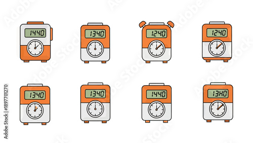 Retro Alarm Clocks with Digital and Analog Displays