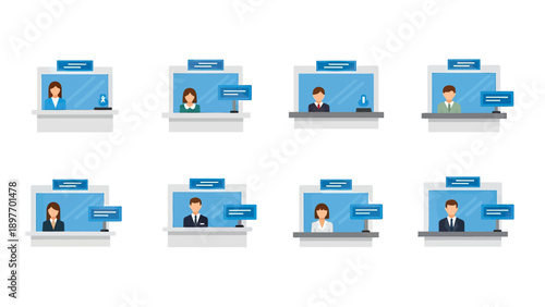 Bank Tellers and Service Counters Collection