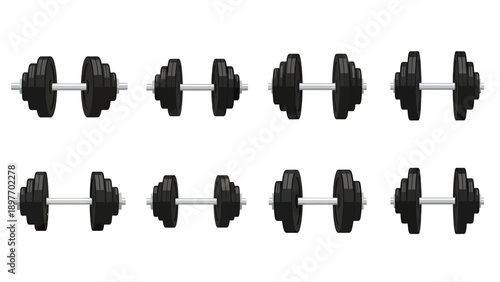 Set of Dumbbells for Fitness and Weightlifting