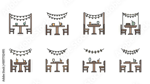 Cozy Outdoor Dining Setups with String Lights