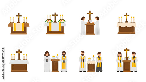 Christian Altar and Clergy Icons