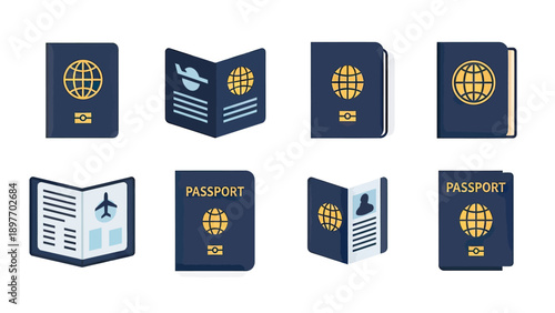 Passport Collection: Travel Document Icons and Views