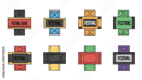 Music Festival Badges and Labels Collection
