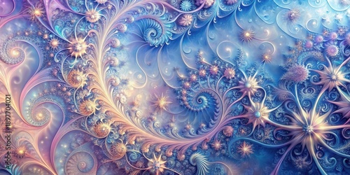 Wallpaper Mural Whimsical Frost Flower Spiral An Enchanting Tapestry of Pastel Hues and Intricate Organic Forms Torontodigital.ca