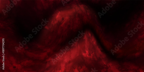Dark red horror scary background. Old wall texture cement black red background. Abstract dark red watercolor background.
