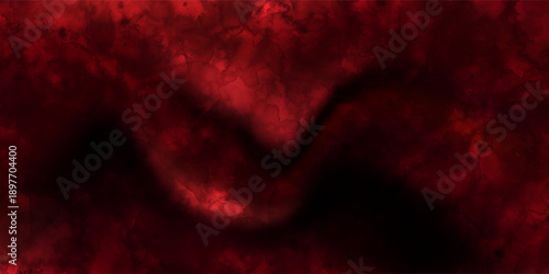 Dark red horror scary background. Old wall texture cement black red background. Abstract dark red watercolor background.