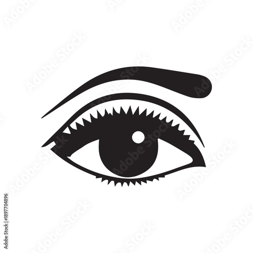 vector illustration of female eye