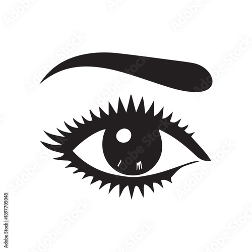 vector illustration of female eye