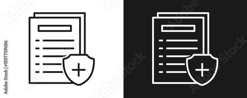 Safety Gear Icon Set Outline In White And Black Background