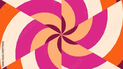 Vibrant Retro Swirl Abstract Pattern Background