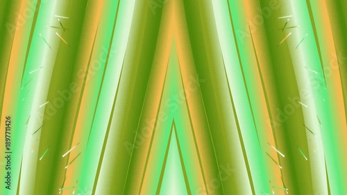 Modern Abstract Background with Green and Orange Gradient Bands
