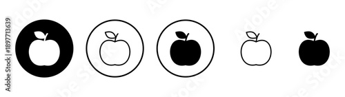 Apple icon vector. Apple sign and symbols for web design.
