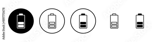 Battery icon vector. battery Charging sign. battery charge level