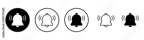 Bell icon vector. Notification sign and symbol for web site design