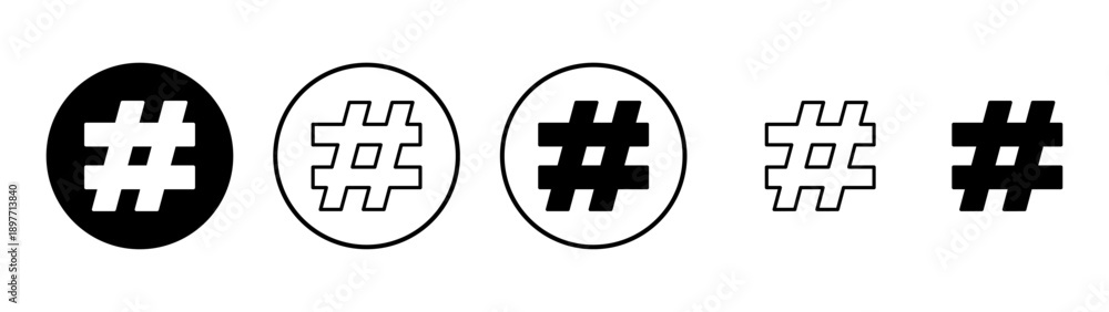 Obraz premium Hashtag icon vector. hashtag sign and symbol