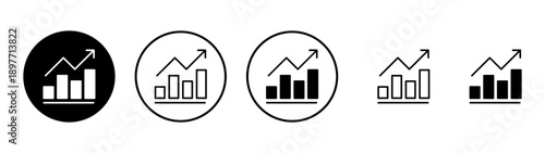 Growing graph icon vector. Chart sign and symbol. diagram icon