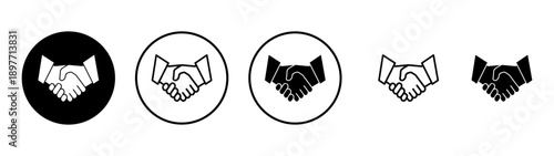 Handshake icon vector. business handshake sign and symbol. contact agreement