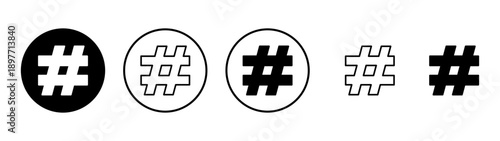 Hashtag icon vector. hashtag sign and symbol