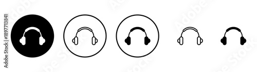 Headphone icon vector. Headvector sign and symbol