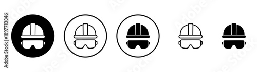 Helmet icon vector. Motorcycle helmet sign and symbol. Construction helmet icon. Safety helmet