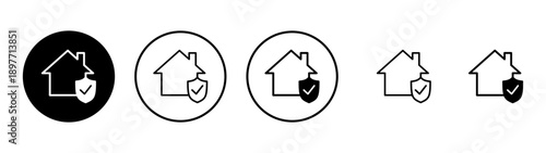 home insurance icon vector. home protection sign and symbol