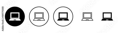 Laptop icon vector. computer sign and symbol