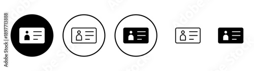 License icon vector. ID card icon. driver license, staff identification card