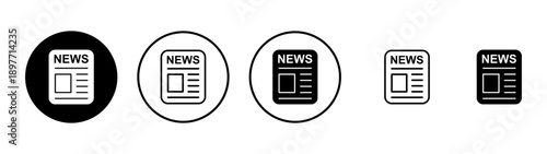 Newspaper icon vector. news paper sign and symbolign