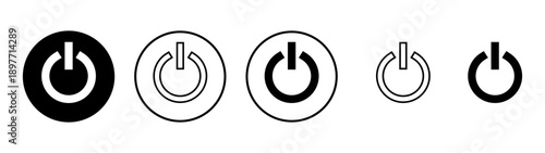 Power icon vector. Power Switch sign and symbol. Electric power