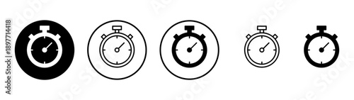Stopwatch icon vector. Timer sign and symbol. Countdown icon. Period of time
